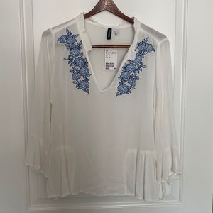 White Tunic w/ Embroidery